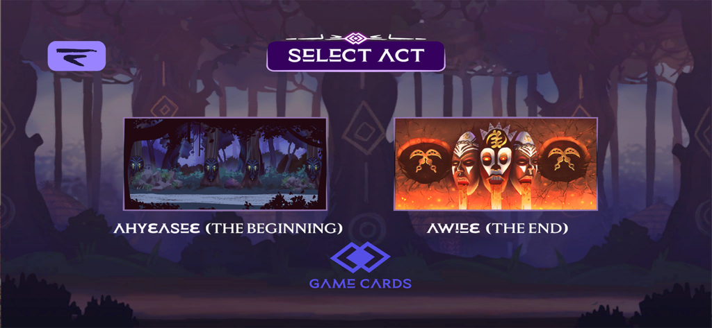 Anokye - Level selection menu in the Anokye mobile game showing two chapters titled The Beginning and The End