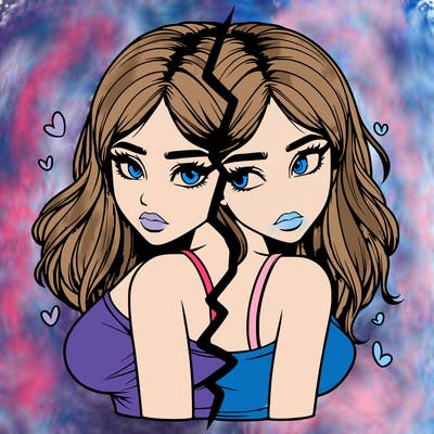 realistic girl split