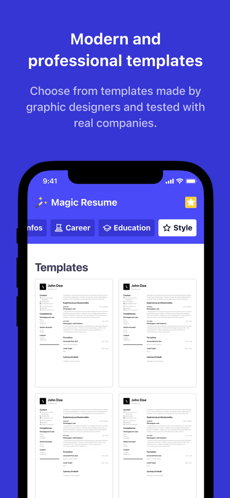 AI CV Builder - Magic Resume - Business App | MWM