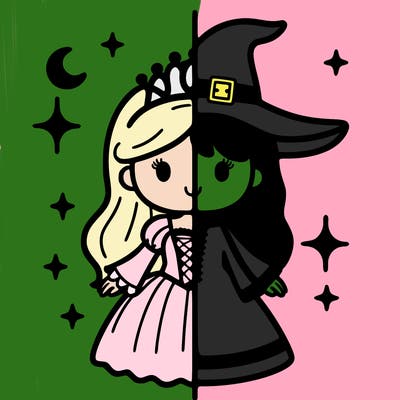 split princess and witch