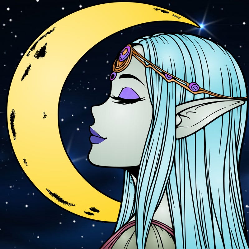 a realistic moon elf