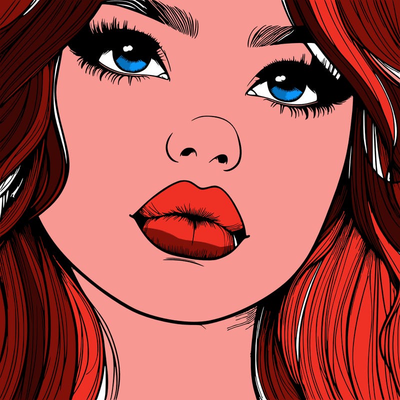 really realistic girl with lips