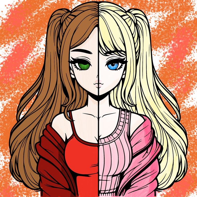 realistic girl split