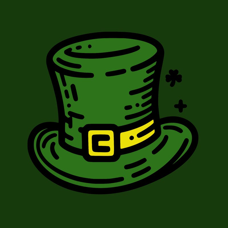 st patrick hat with thin lines