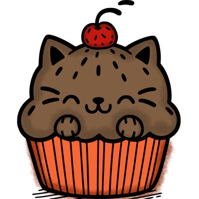 cat cupcake