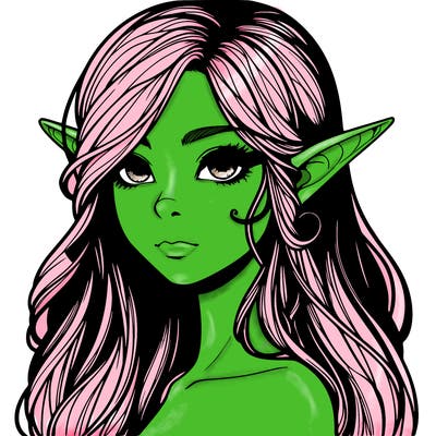 elf girl realistic dark fantasy