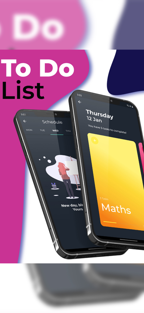 Papa Cambridge app interface showing a student schedule and a daily to do list for subjects like maths