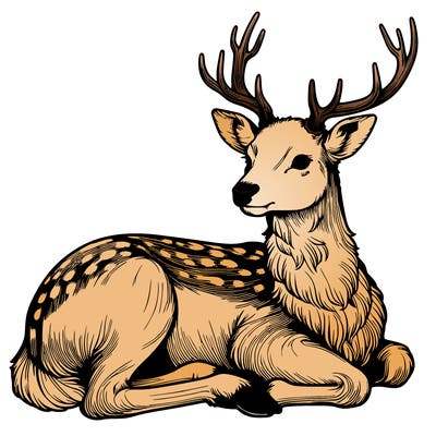 realistic deer with antlers