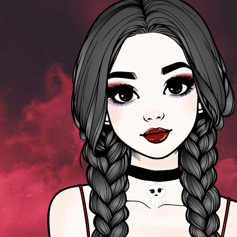 realistic girl with braids