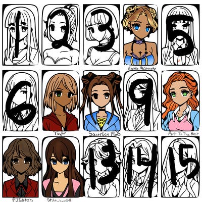 girls that look diffrent anime