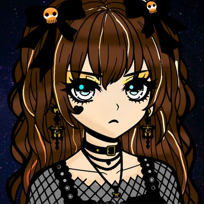goth anime girl