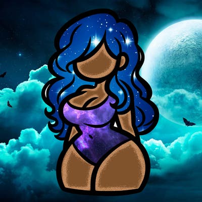 curvy woman with hair