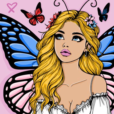 butterfly fairy realistic girl