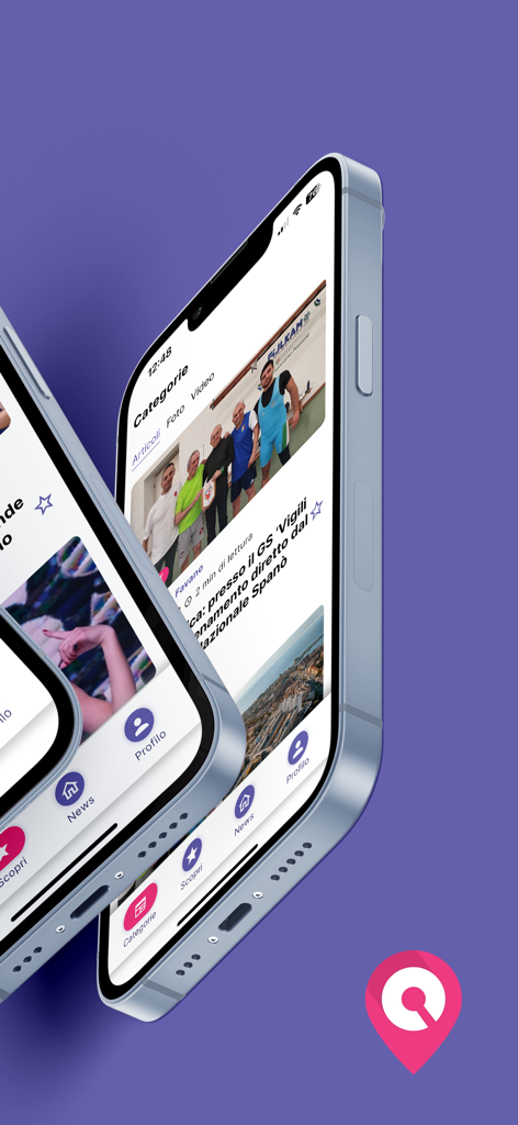 CityNow - CityNow news app interface showing local categories on iPhone