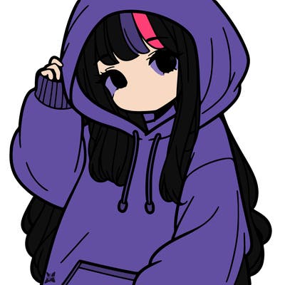 girl in a over sizes hoodie