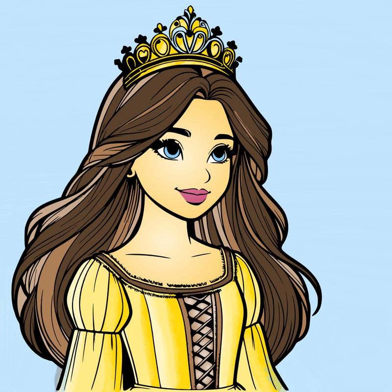 a realistic medieval princess with a tiara