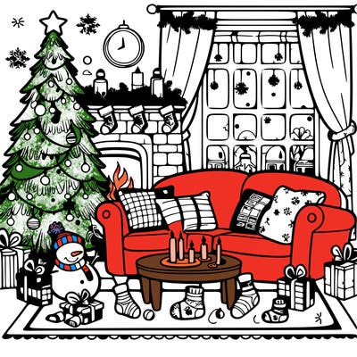 christmas living room