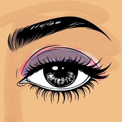 eye closed realistic