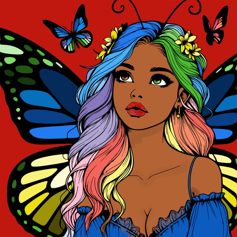 butterfly fairy realistic girl