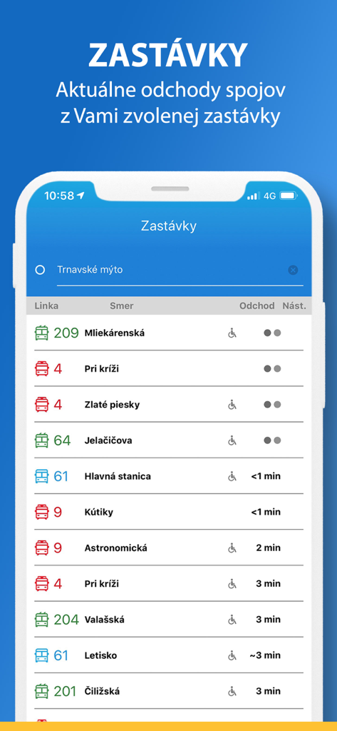 IDS BK  Cestujeme jednoduchšie - Real-time bus and tram departures for Bratislava in the IDS BK mobile app