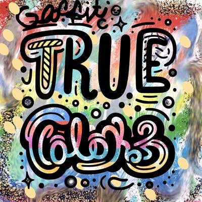 "true colors" written