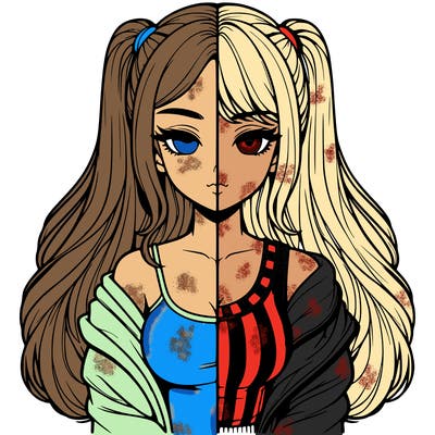 realistic girl split