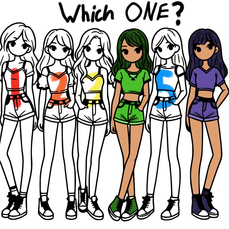 a group of girls wearing crop tops and shorts