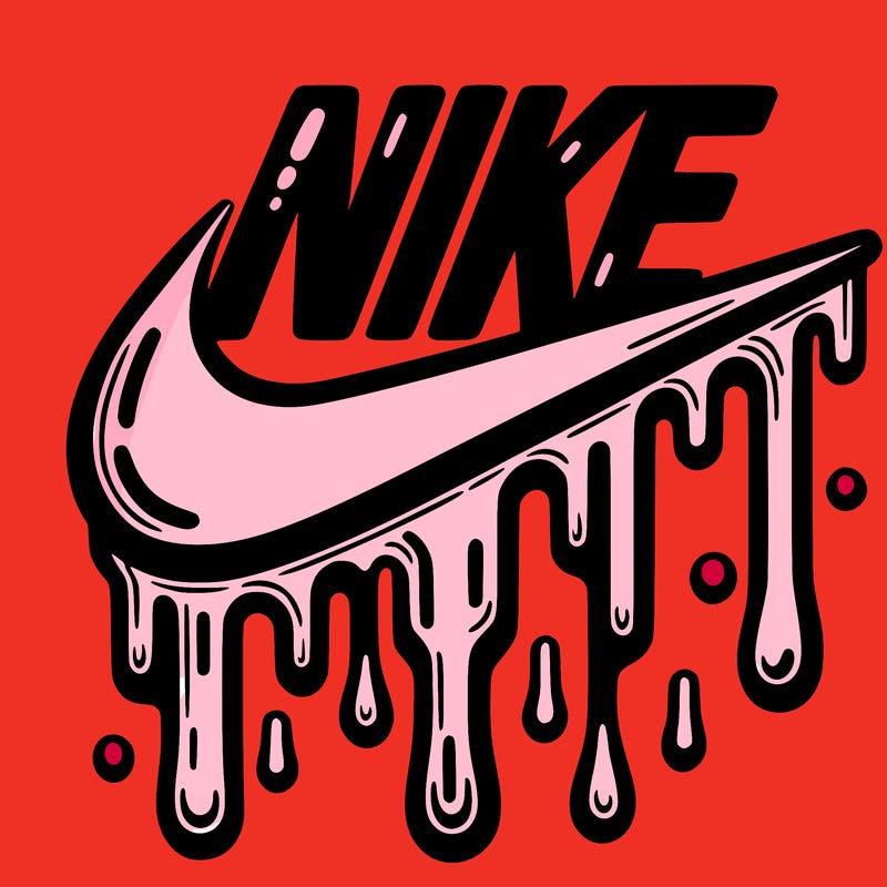 dripping nike logo
