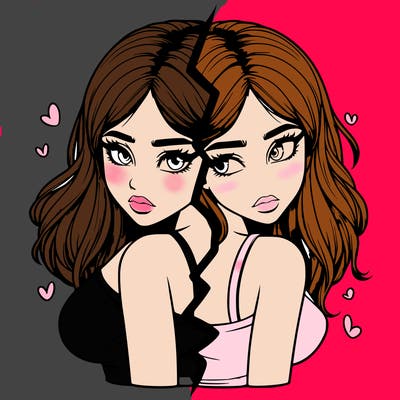 realistic girl split