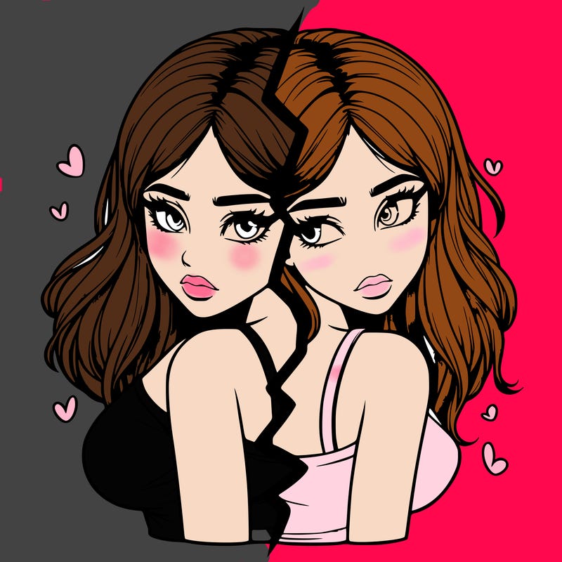 realistic girl split