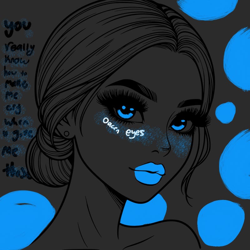 realistic girl with lashes