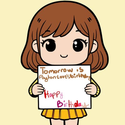 girl holding blank piece of paper