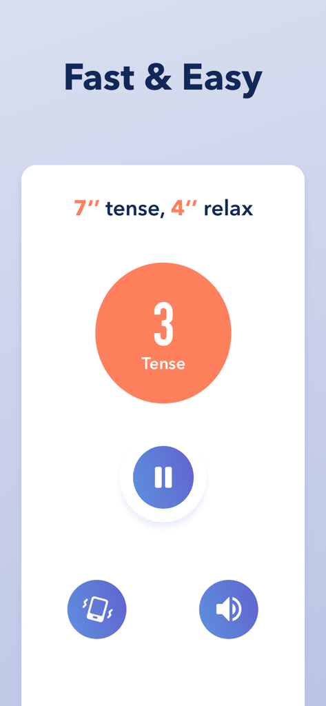 Kegel Exercises Pelvic Floor - Mobile app interface showing a countdown timer for pelvic floor exercises with tense and relax instructions