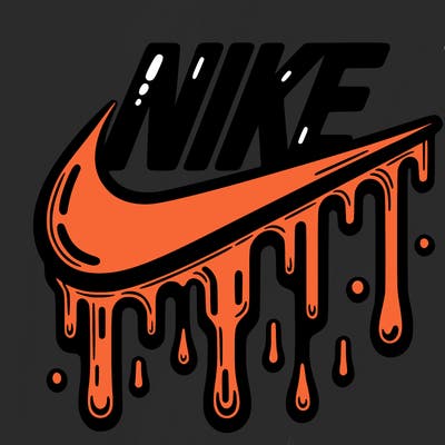 dripping nike logo