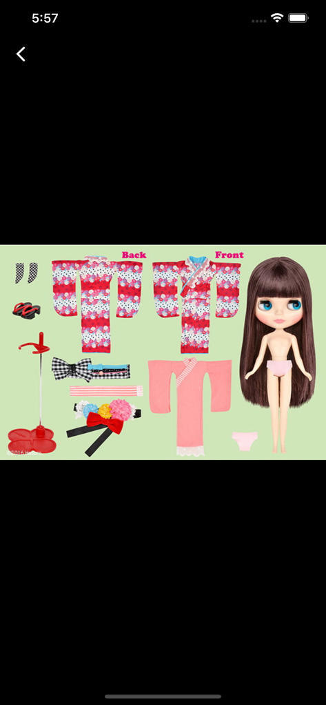 My Doll Collection for Blythe - Uma boneca Blythe exibida com seu conjunto de quimono combinando e acessórios