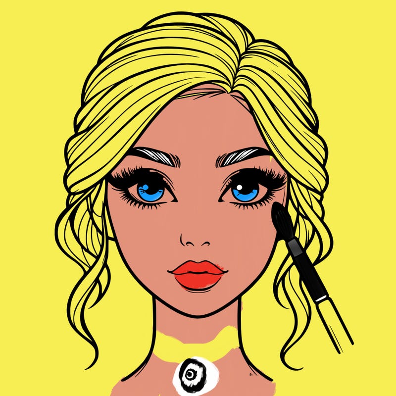 realistic person with makeup