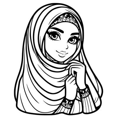 veiled woman