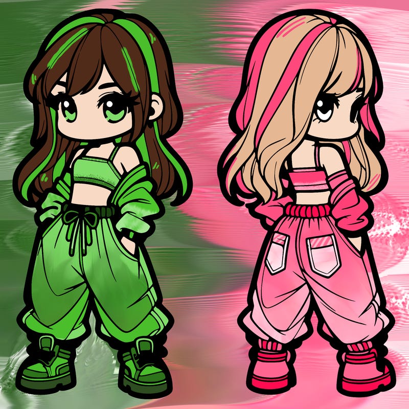 girl in crop top and baggy pants