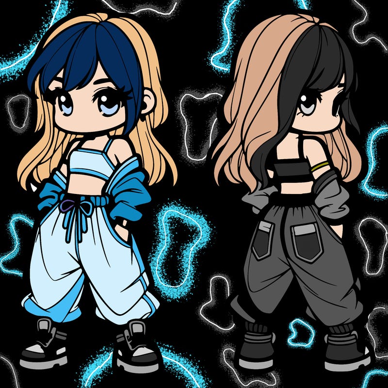 girl in crop top and baggy pants