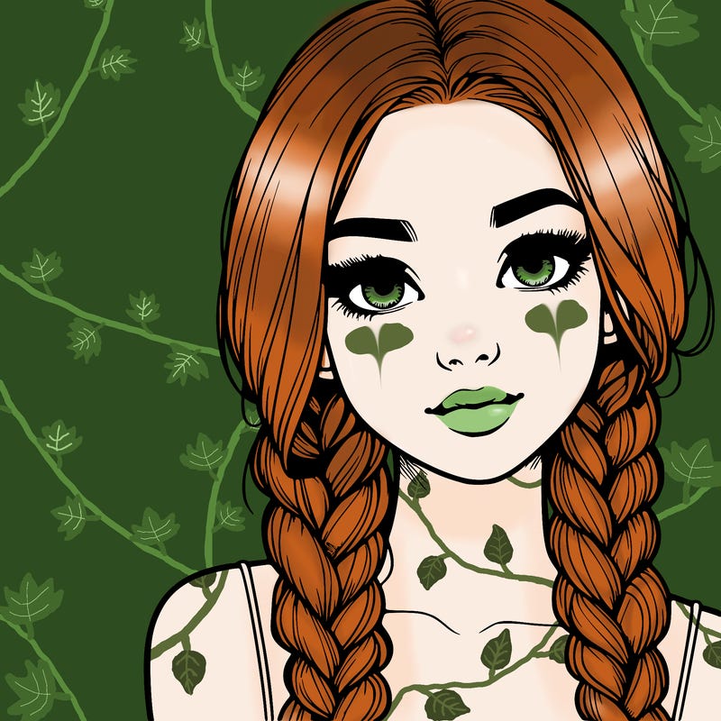 realistic girl with braids