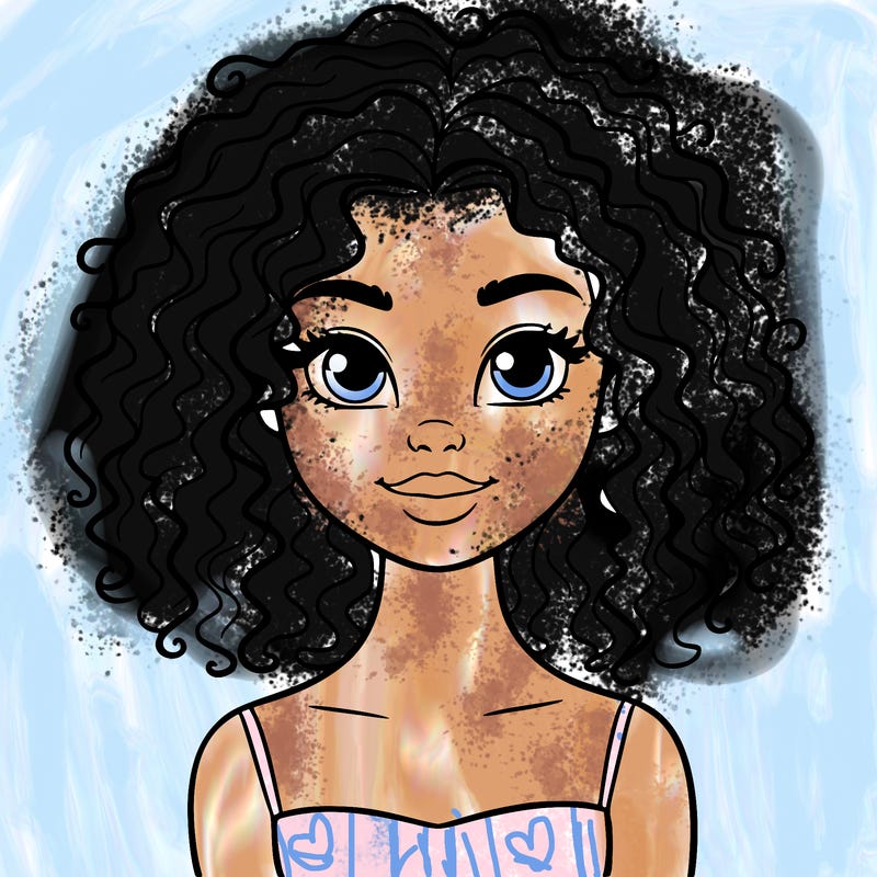 woman with curly hair