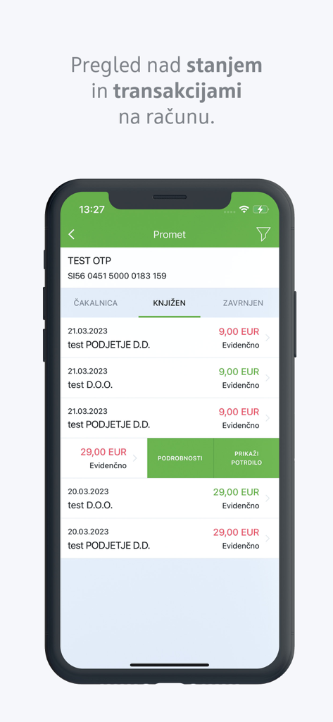 mBank@Net com - mBank@Net com mobile app interface showing a list of business account transactions and payments