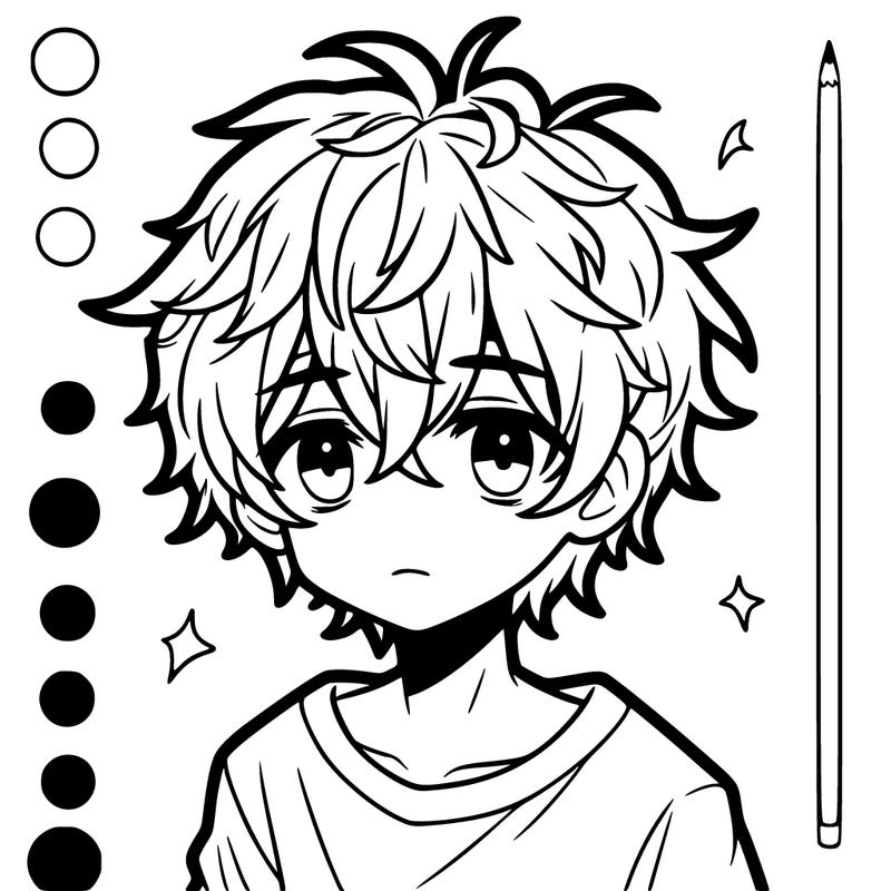 boy. messy hair anime