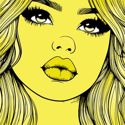 really realistic girl with lips