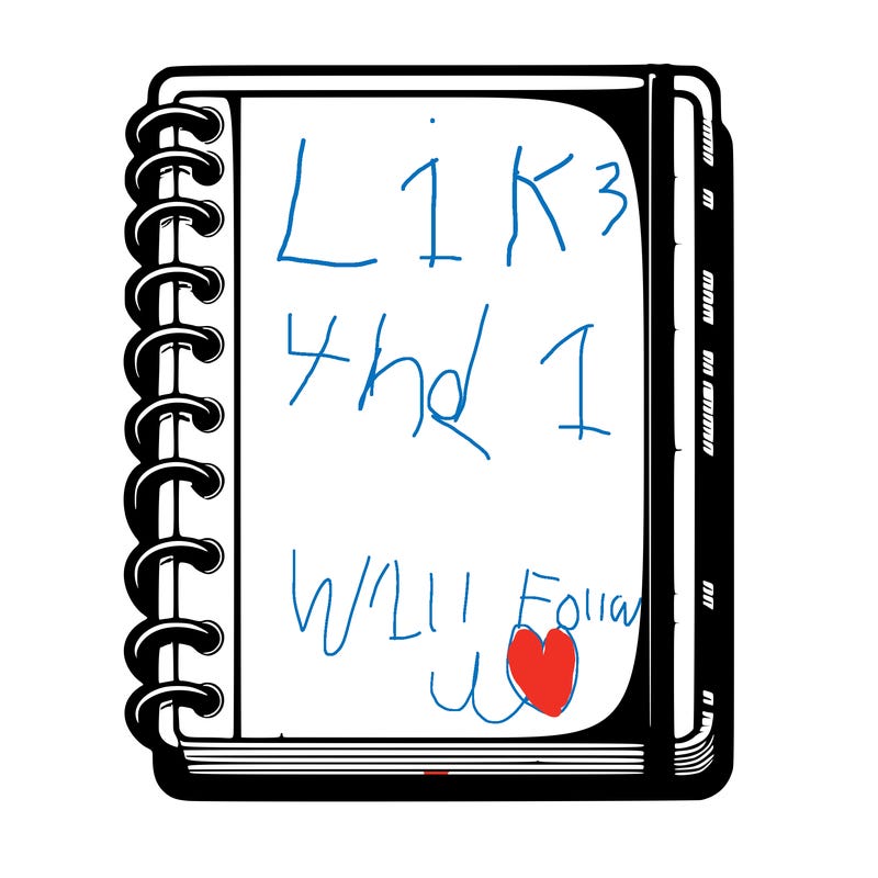 blank, realistic notebook