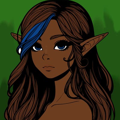 elf girl realistic dark fantasy