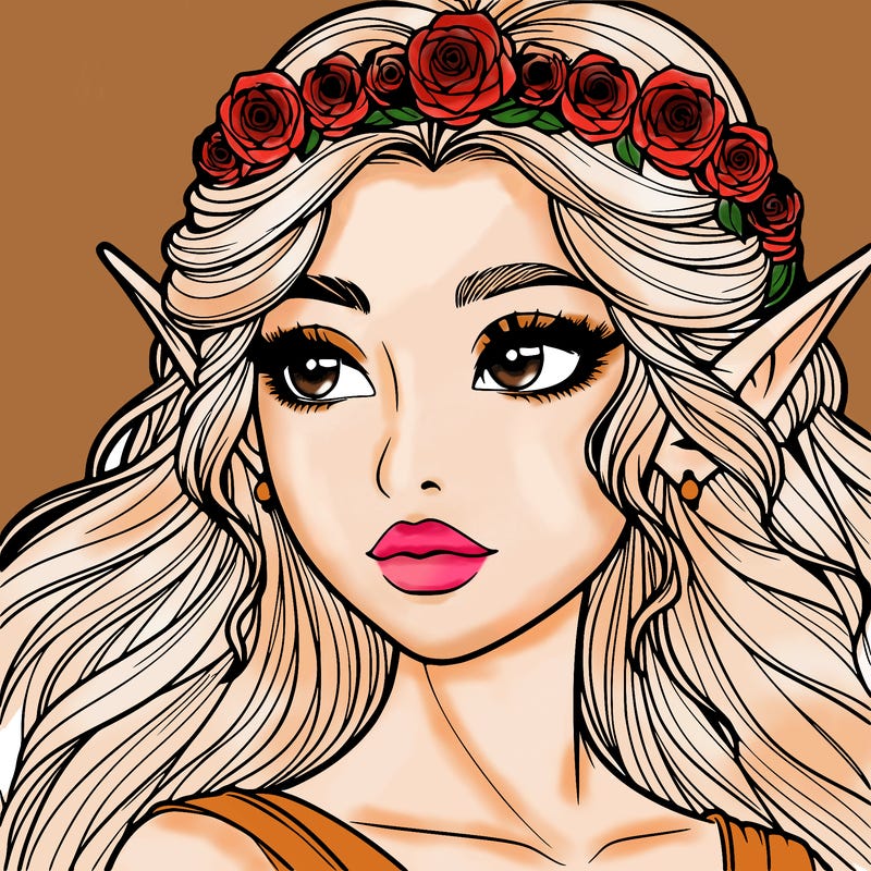 realistic beautiful elf princess