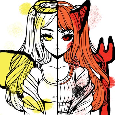 realistic girl split