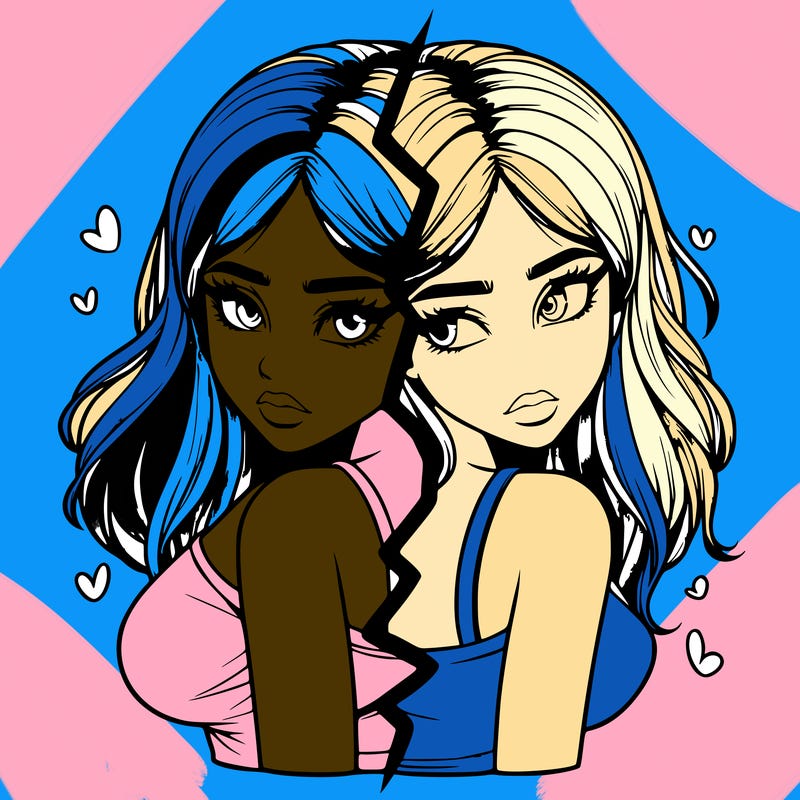 realistic girl split