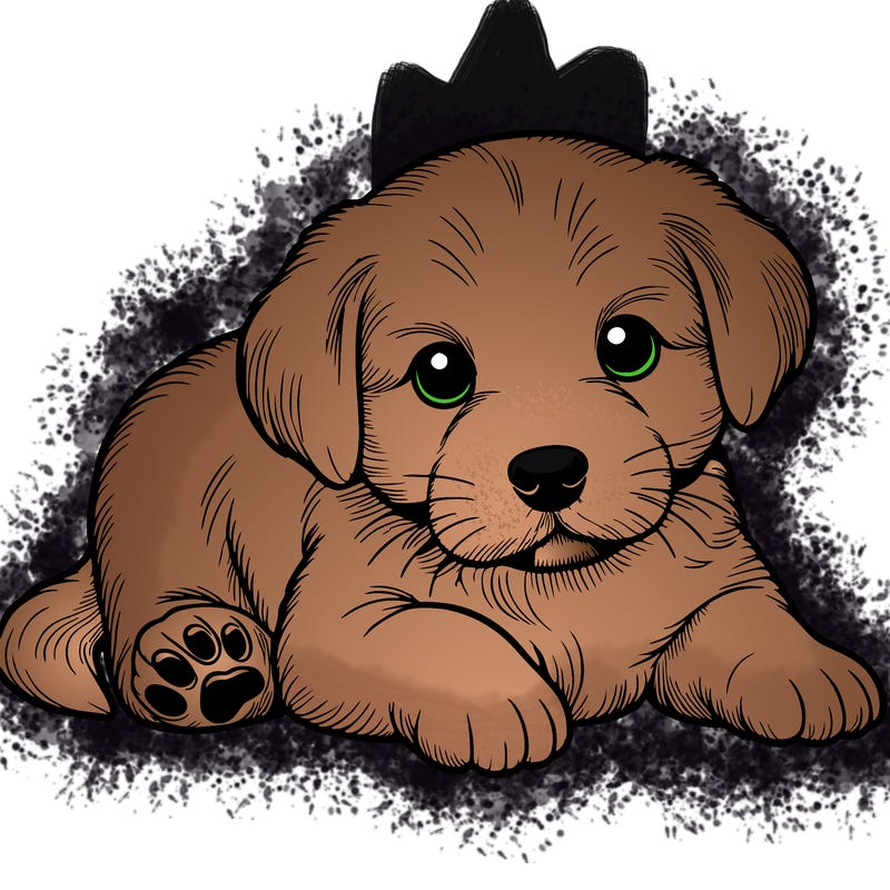 a cute realistic puppy